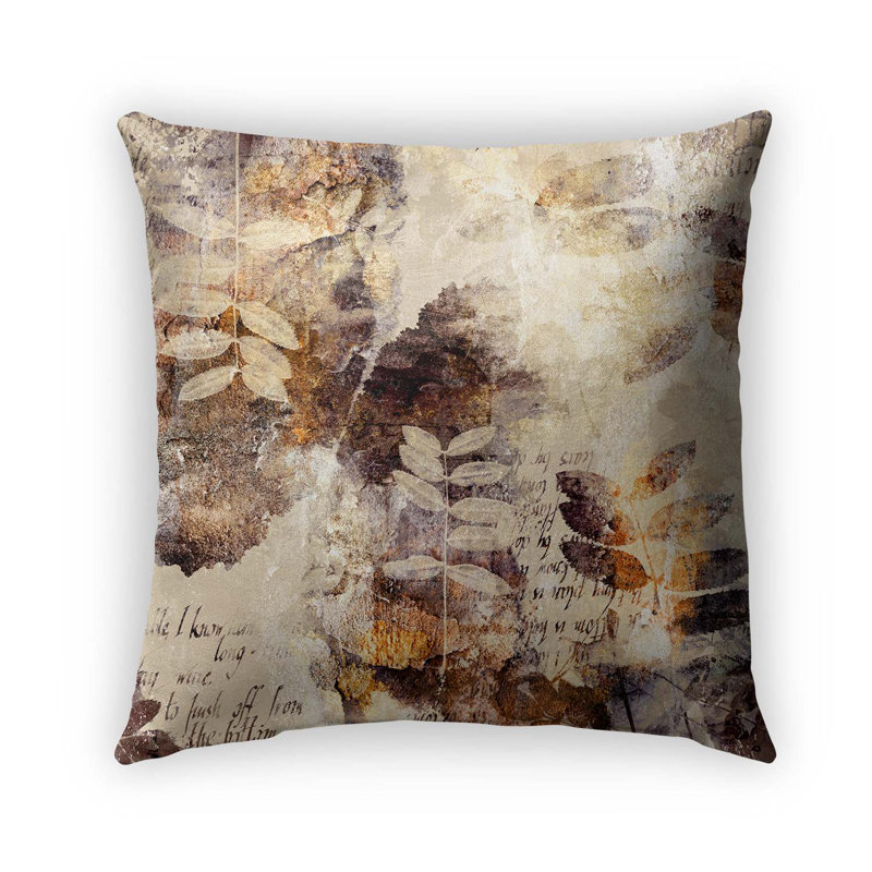 Housse et insert de coussin carré d'extérieur Dry Leaves, 26 po x 26 po