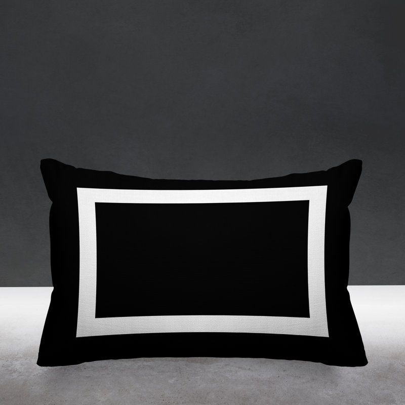 Coussin décoratif intérieur / extérieur Luella, Noir