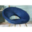 Chaise d'appoint contemporaine en velours bleu