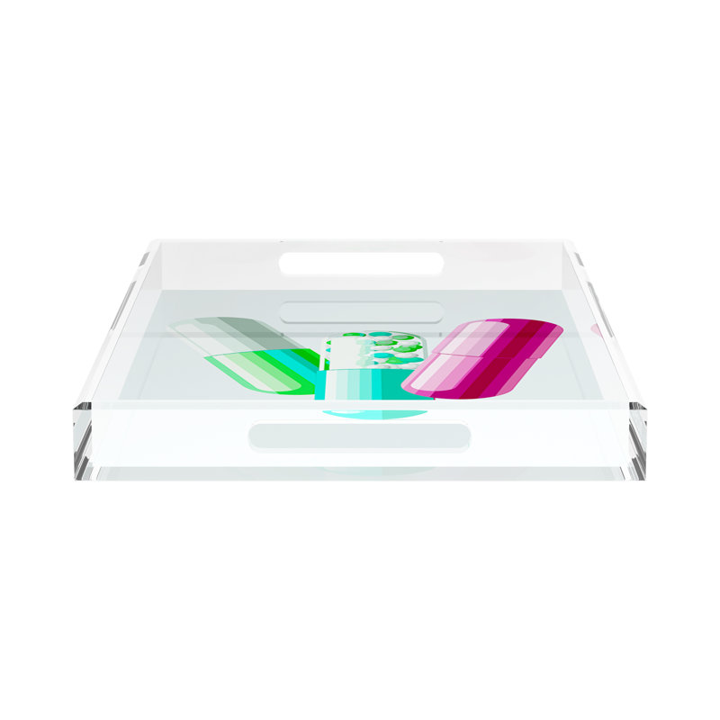Get Millions of Followers Acrylic Rectangle Decorative Tray, 22.5"W x 14.5"D x 2"H