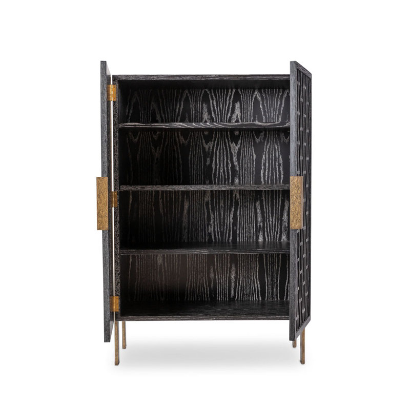 Cambridge Accent Cabinet, Black Limed Ash, Brown