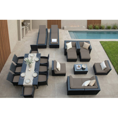 Pavior 8 - Person Patio Conversation Set with Cushions