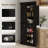72.5" Kitchen Pantry Cabinet, Traditional Freestanding Storage Cabinet with 4 Doors, Drawer and 3 Adjustable Shelves for Dining Room, Black Wood Grain-269854377-269854379