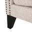 Chaise d'appoint ravissante ornée d'un tissu beige-118039291
