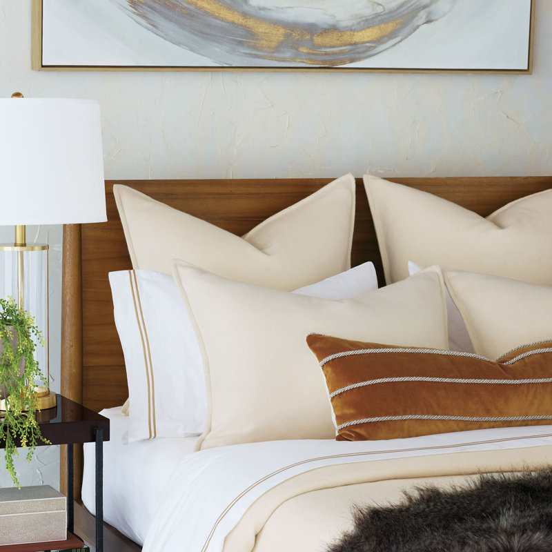 Brera Cotton Pillow Sham, Ivory, Euro 