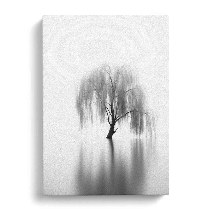 Weeping Willow Minimalism No.2 - Wrapped Canvas, 50cm H x 35cm W x 3cm D
