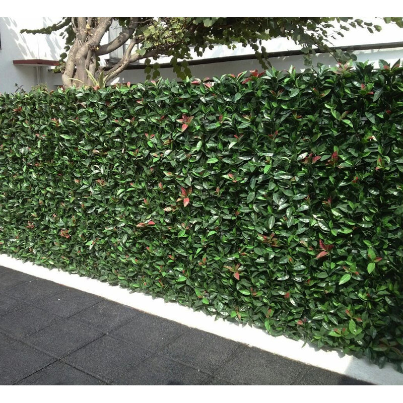 Artificial Leaf Laurel Polyethylene Screen Decorative Fence Panel