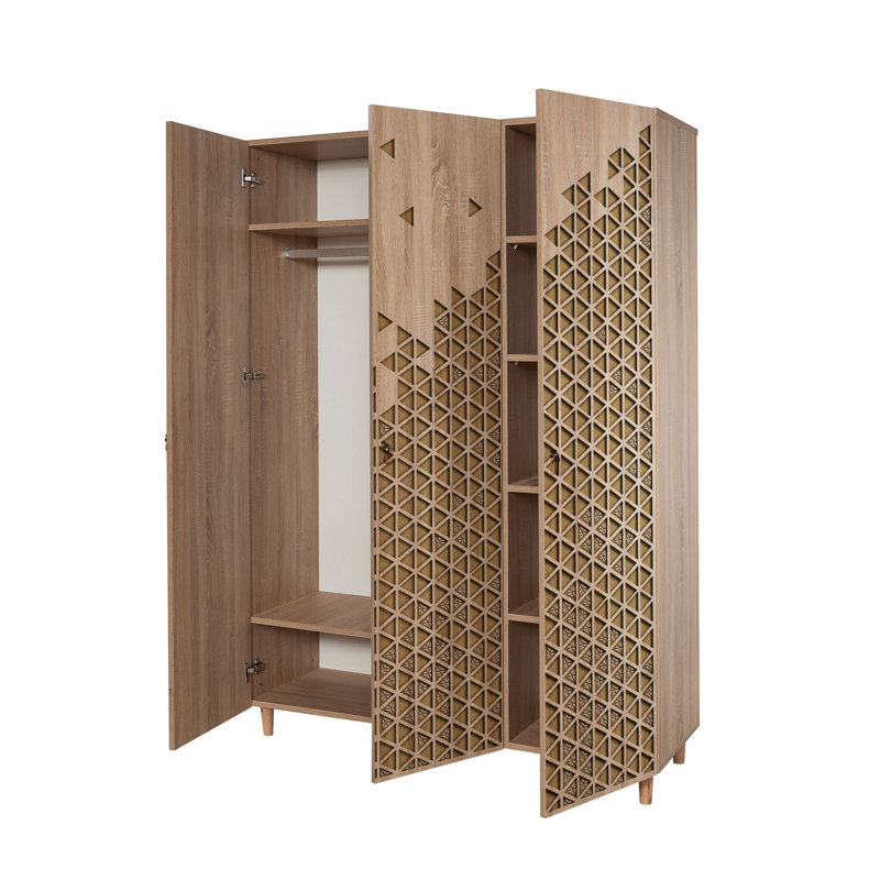Armoire Zelma, Doré / chêne