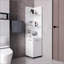 Grande armoire de rangement 2 portes 4 tablettes