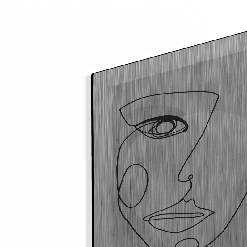 «Face Line 4», impression sans cadre sur métal, H 16 po x l 12 po x P 0,13 po