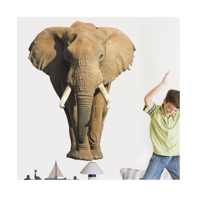 Animals Non-Wall Damaging Wall Decal, 48" H x 37" W