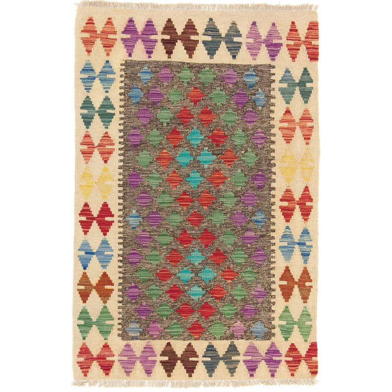Geometric Hand Woven 78cm X 118cm Area Rug