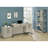 Loomis Whitewashed Grey 4-Shelf Bookshelf