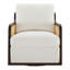 Fauteuil pivotant rembourré Claudia-122922069