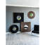 Miroir carré de 40 po avec touche plissée, cadre en fer à finition dorée, bordure de vestibule de salon, design pour la décoration intérieure,-120995322