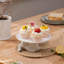 Présentoir à petits gâteaux, décorations de Pâques, assiettes à dessert en céramique pour œufs et biscuits, cadeaux de bonbon lapin, 8,3 po blanc