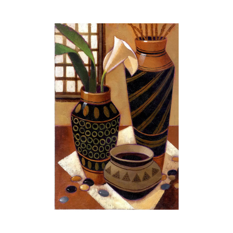 Still Life With African Bowl by Keith Mallett - Wrapped Canvas Painting, 66.04 cm H x 45.72 cm W x 3.175 cm D