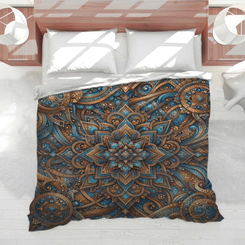 Intricate Mandala Pattern Comforter, Twin