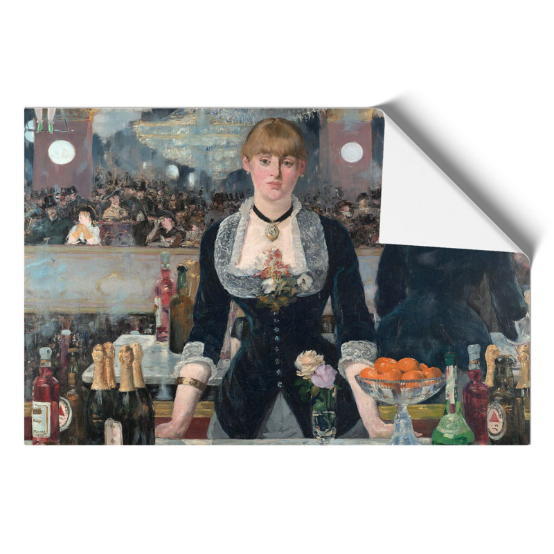 A Bar at the Folies Bergere by Edouard Manet - Wall Art, 42cm H x 59cm W x 0.1cm D