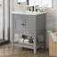 Meuble-lavabo élégant avec lavabo en céramique élégant-129226176