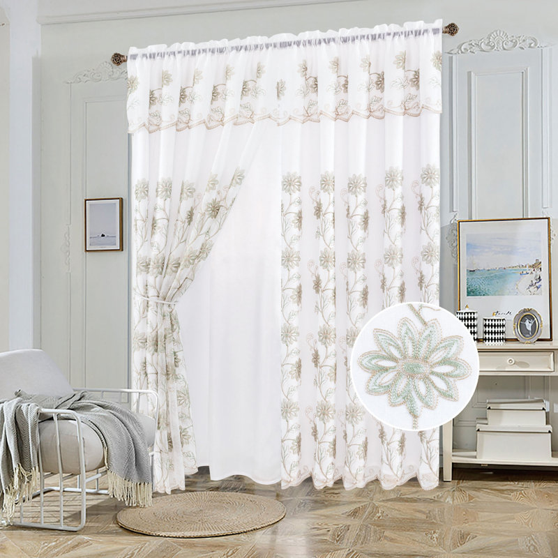 Alok Room Darkening Curtain Single Panel, Sage
