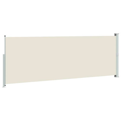 vidaXL Retractable Side Awning 63"x196.9" Cream