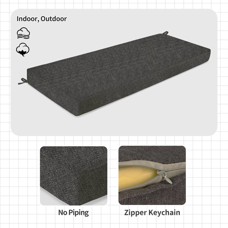 Custom Size Bench Cushion For Indoor/Outdoor Patio Furniture