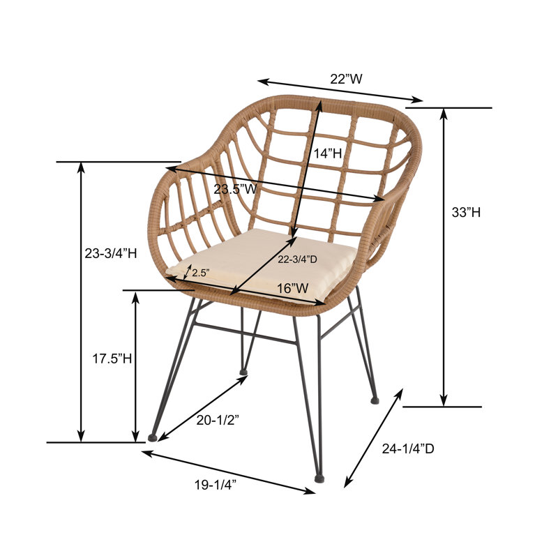 Ensemble de conversation d'extérieur pour 2 personnes avec coussins Kabron, Bleu