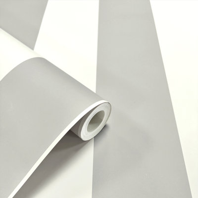  Grey Stripe Paste The Wall Wallpaper SL43679