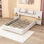 Lit plateforme tapissier avec tablettes de rangement, deux prises et ports de charge USB-106588546-106588542
