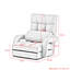 Fauteuil inclinable en lin / chaise sur pied, gris foncé-1458060538