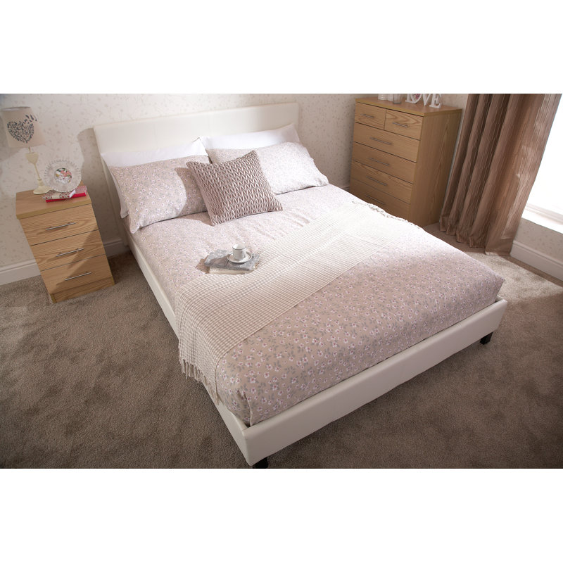 Morgana Upholstered Bed, Single (3'), White