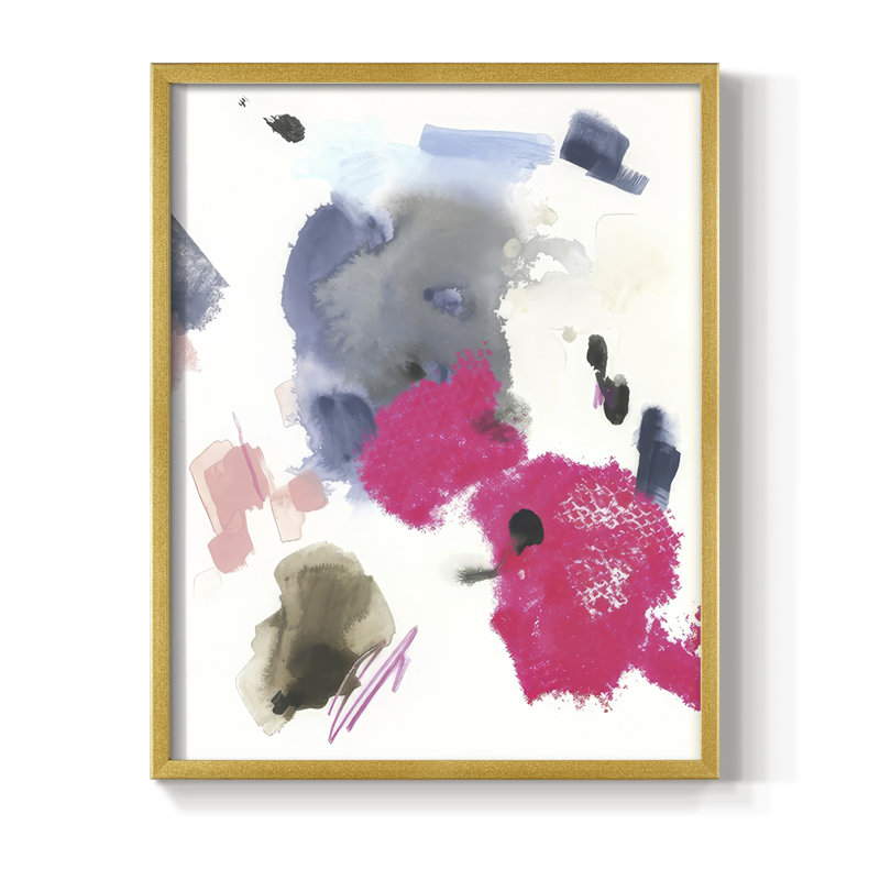 Mirame I Framed Print - Solid Wood, 11" H x 9" W, Gold