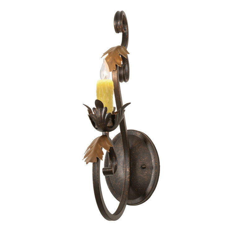 Steel Candle Wall Light
