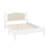 Wooden Vintage Platform Bed with Natural Rattan Headboard-322804507-322804504