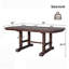 Table de salle à manger extensible 60 "à 78", table de cuisine en bois de ferme avec rallonge amovible, grande table extensible pour 4 à 8 personnes-109365406