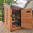 Backyard Discovery Waggin' Retreat Cedar Wood Outdoor Dog Kennel with Galvanized Steel Roof and Easy-Access Feeding Door