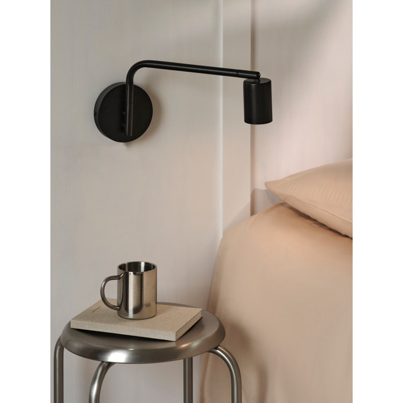 Steel Flush Mounted Sconce, Black