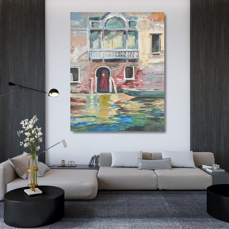 «Red Barrel Studio®» par Stevens, Allayn, reproduction d'art sur toile sous le titre: Venice AS 20 072, H 45 po x l 36 po
