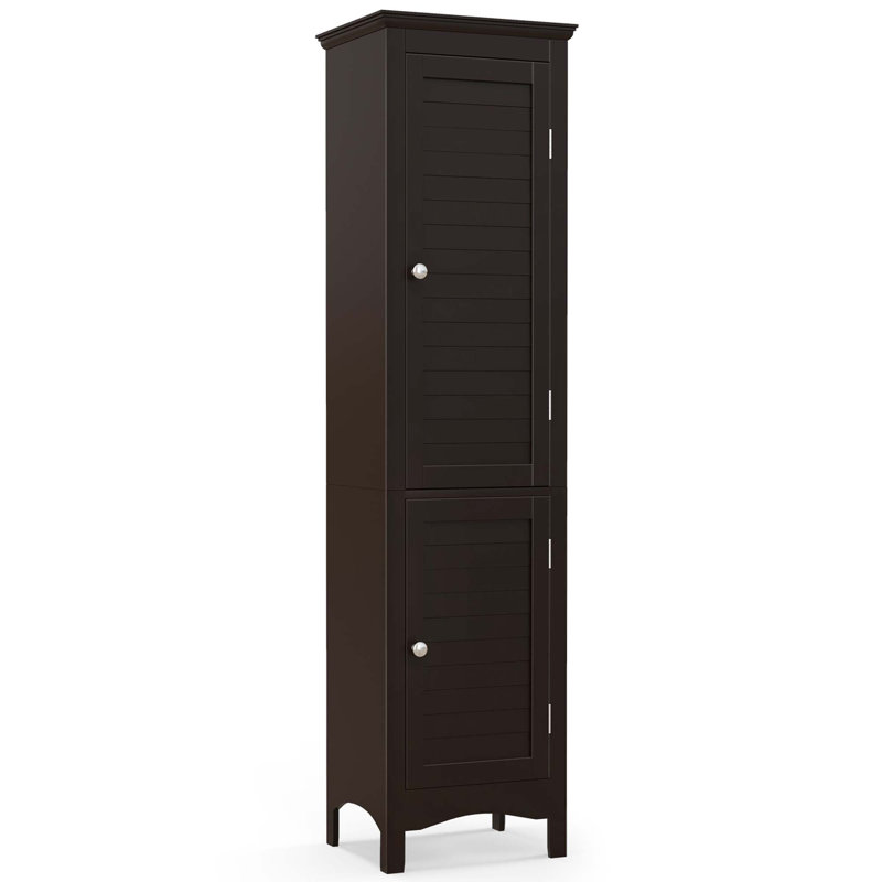Freestanding Linen Cabinet, Coffee