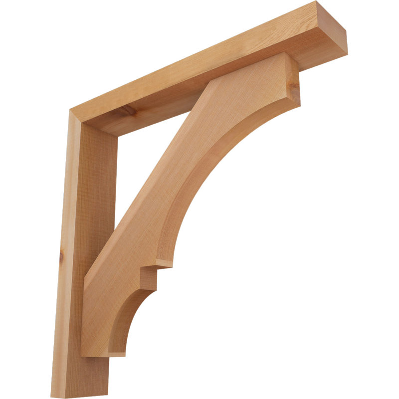 Balboa Block Offset Brace Bracket, 20 x 20, 3 1/2"W Western Red Cedar (Smooth)