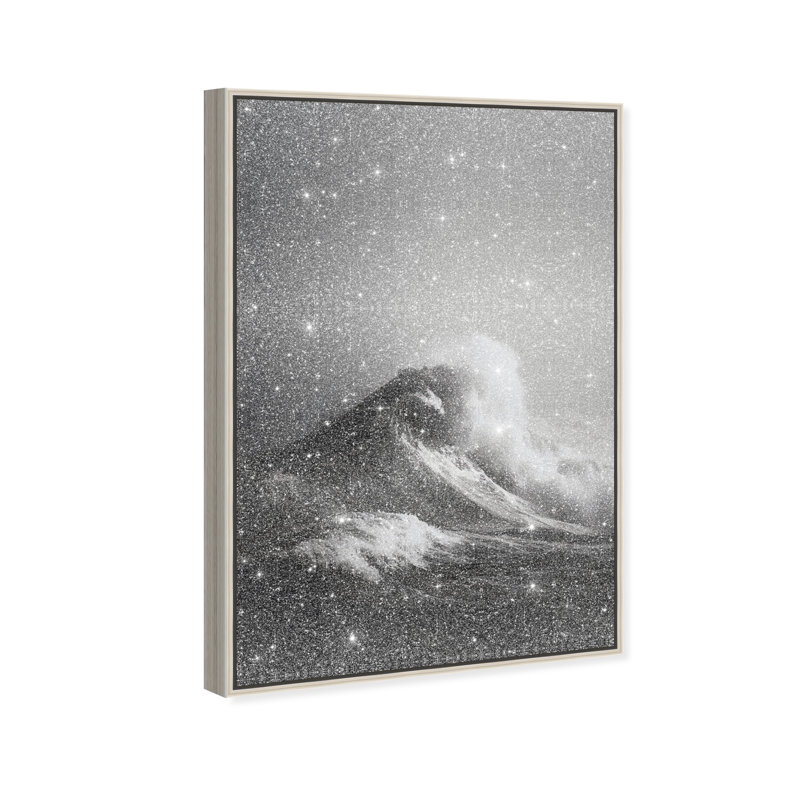 Tectonic Flow I Graphic Art Canvas, 11"H x 16"W, Silver Floater Frame