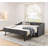 Twin Size Daybed with Pull-Out Extendable Bed, Button Tufted Back, Wave Shaped Arms with Nailhead Trim, USB Charging, Grey-1521545928
