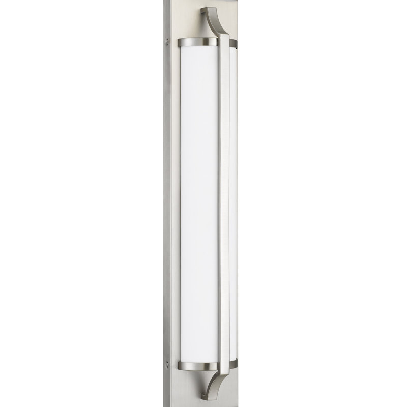 Barre de meuble-lavabo à DEL intégrée 24 po en nickel brossé contemporain, énergie intelligente et DEL lumineuse, 230 lumens 12 W, 3 options de température de couleur 3000 K 4000 K 5000 K, fonctionnalité à intensité variable,