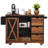 Versatile Farmhouse Kitchen Island With Drop Leaf, Barn Door, Power Outlet, And Rolling Spice Rack For Enhanced Storage And Mobility-1199761356