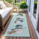 Machine Washable Indoor/Outdoor Christmas Snowman Xhevrie Sky Rug
