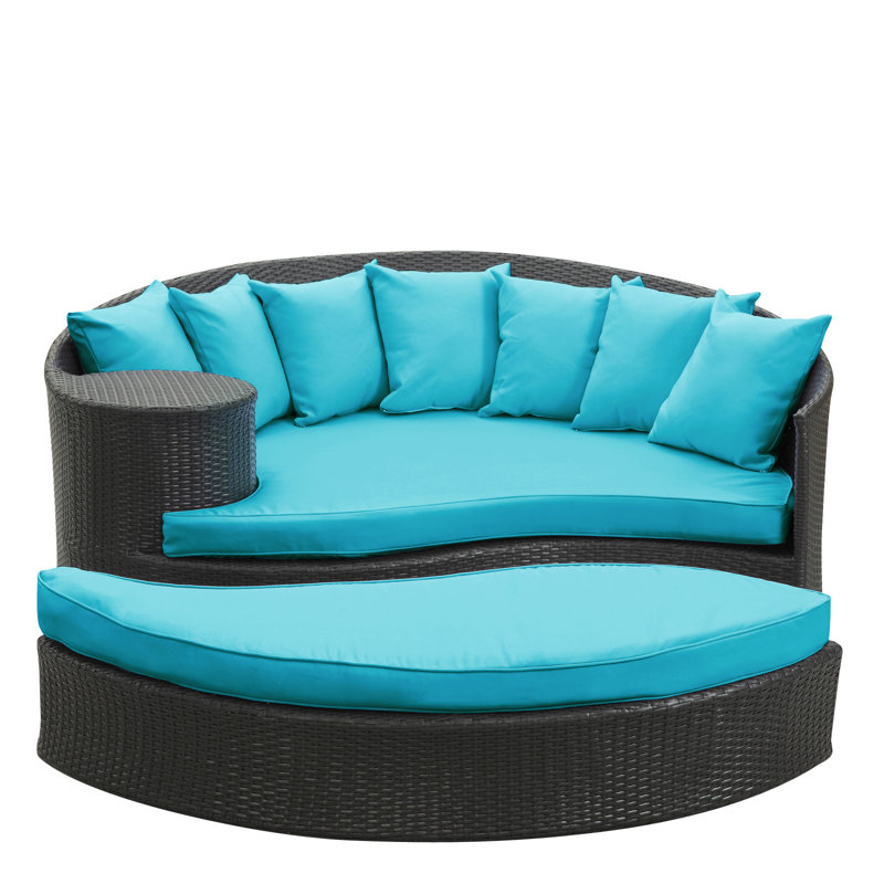 Lit de jour pour patio Modway, Espresso, Turquoise