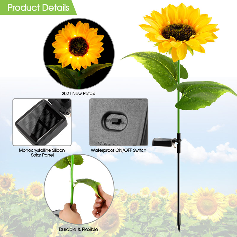 28'' Solar Powered Integrated LED Lawn Ornament