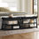 3-Tier Shoe Bench Shoe Rack, Entryway Bench with Storage and Cushion