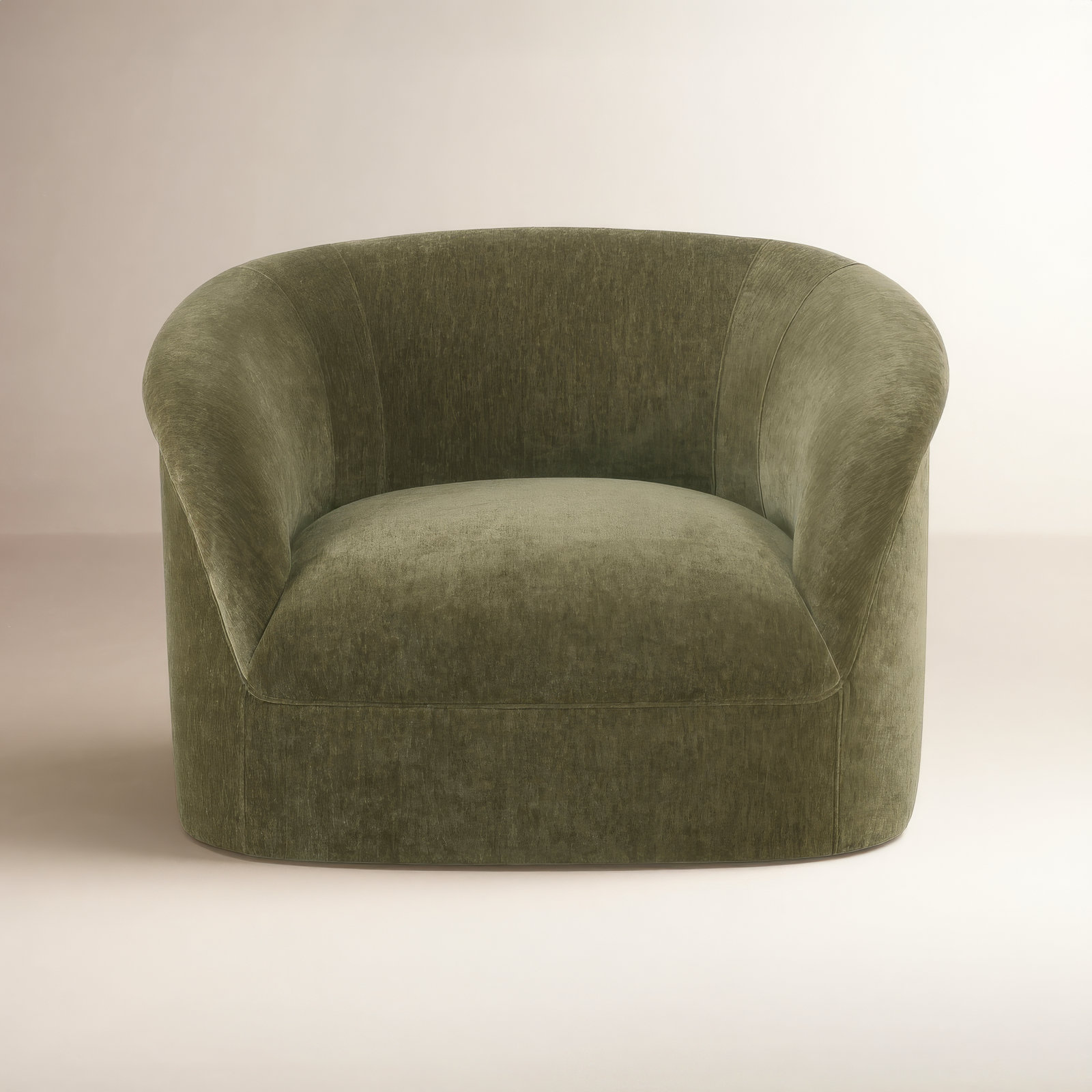 Arthur Velvet Lounge Chair, Dark Green Performance Chenille